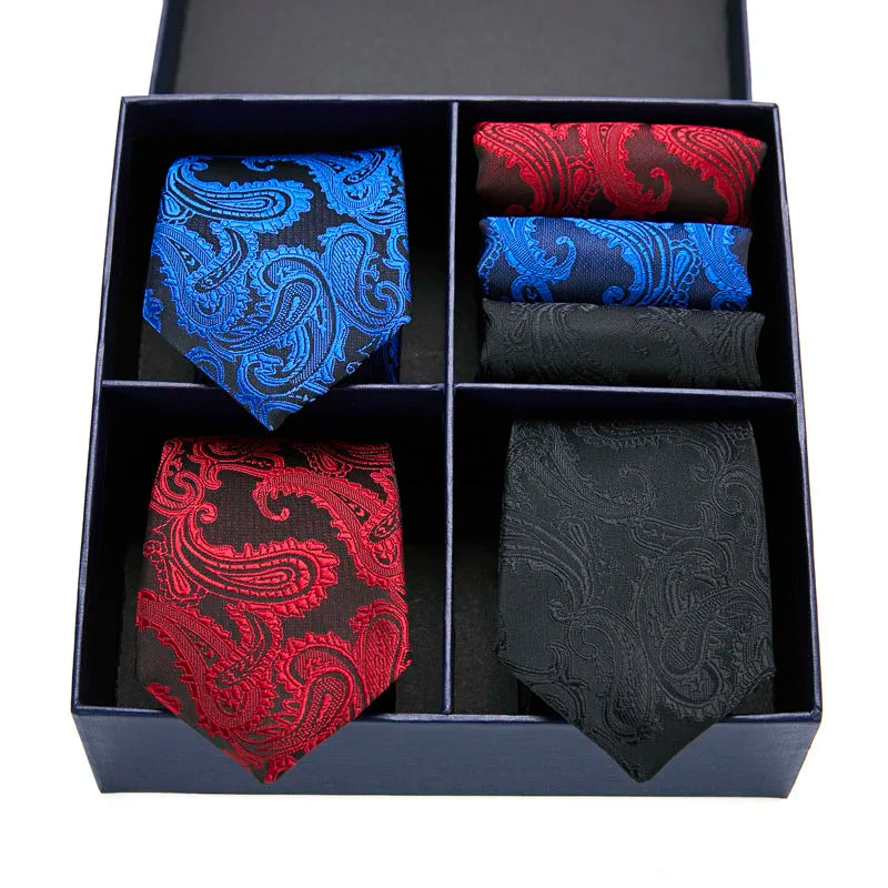 The VanGise Signature: Premium Silk Paisley Tie & Hanky Set