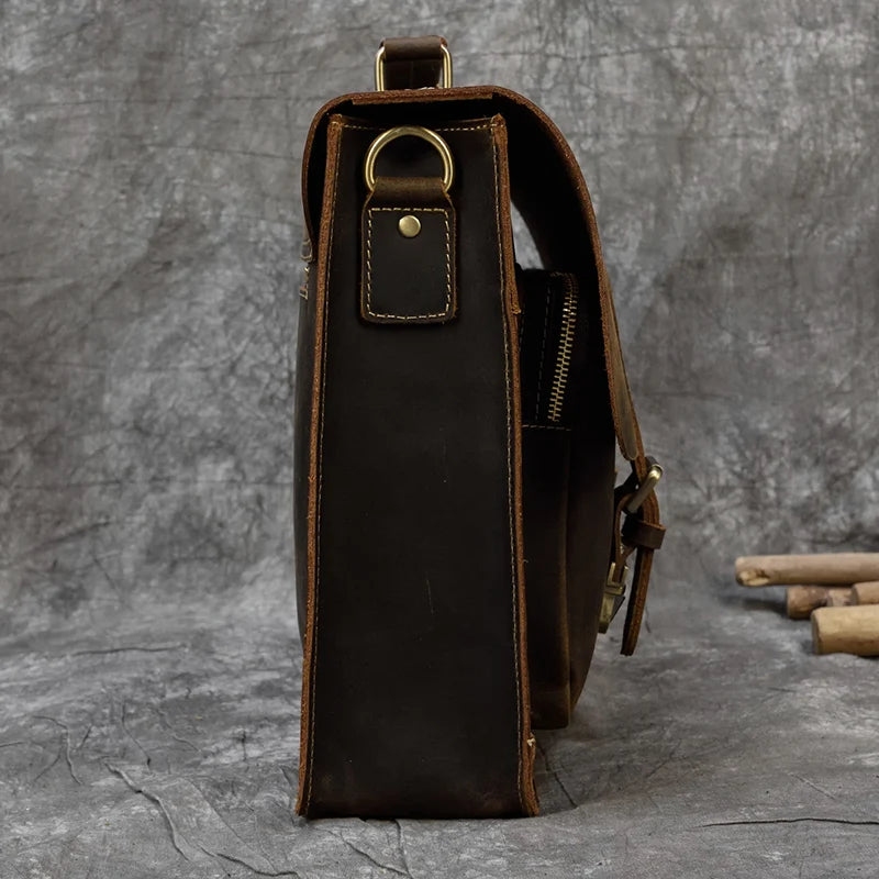 The Archive Master: Luufan Crazy Horse Leather Briefcase