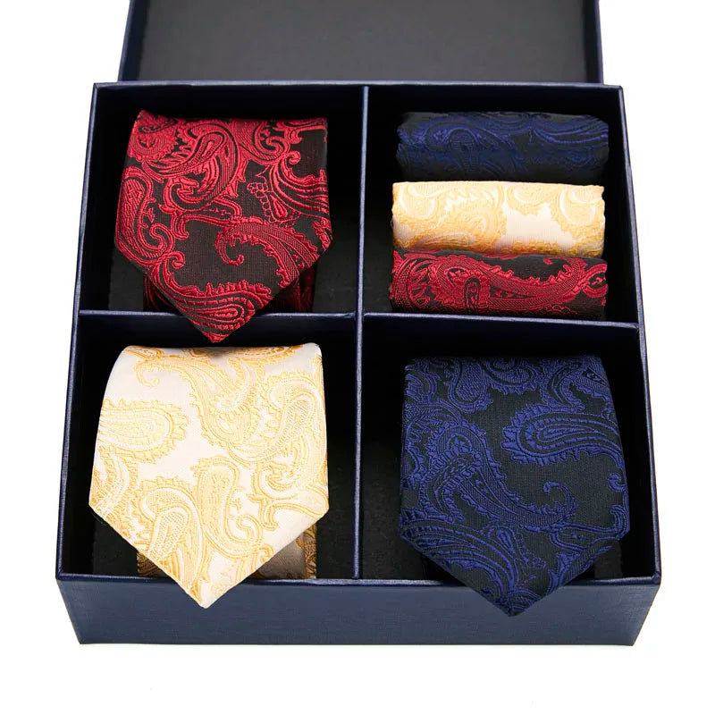 The VanGise Signature: Premium Silk Paisley Tie & Hanky Set