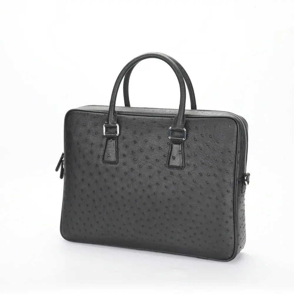 The Savanna Elite: South African Ostrich-Texture Briefcase