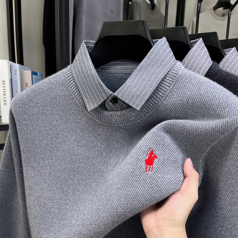 The Dual Heritage: Fake Two-Piece Pullover