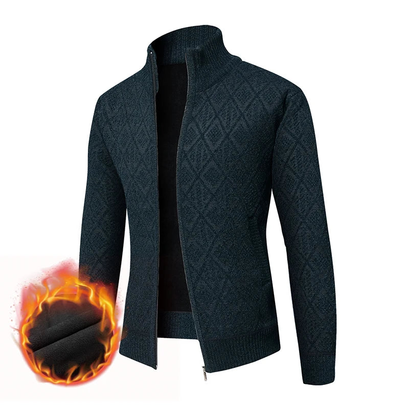 The Tokyo Loft: Thick Velvet Zip Cardigan