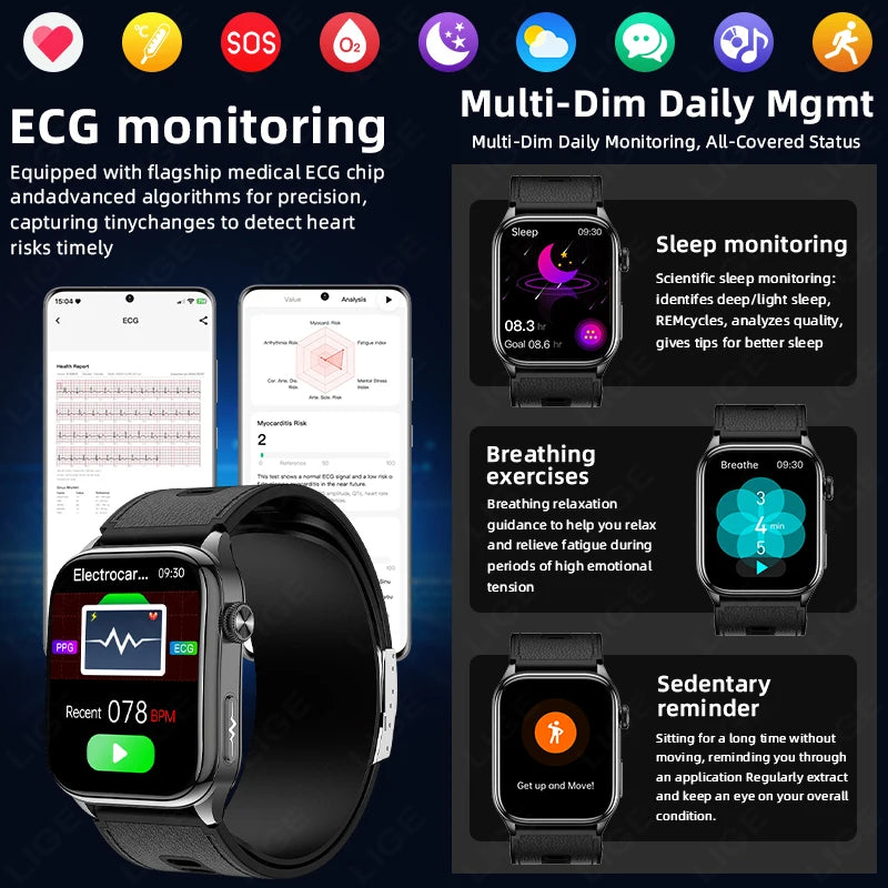 The Apex Connect: 2026 Executive AMOLED Smartwatch with ECG