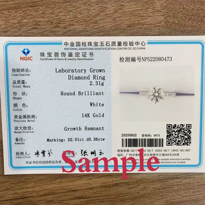 The Eternal Radiant: 14K White Gold Round Cut IGI Bridal Set