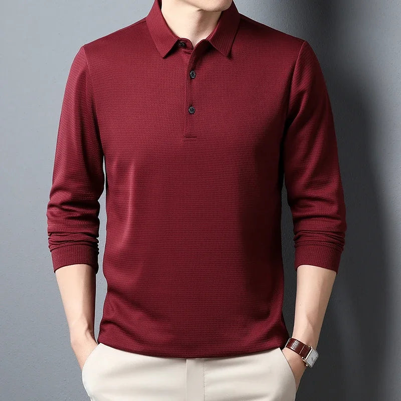 The Executive Versatile: Modern Long Sleeve Polo