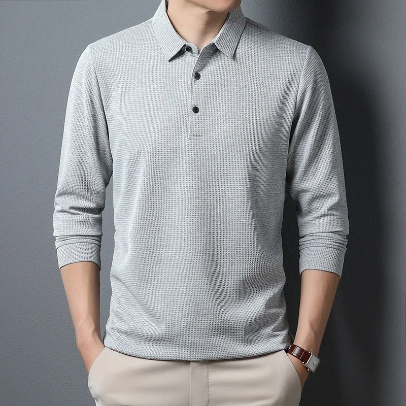 The Executive Versatile: Modern Long Sleeve Polo