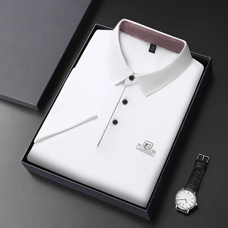 The Elite Crest: Performance Short Sleeve Polo