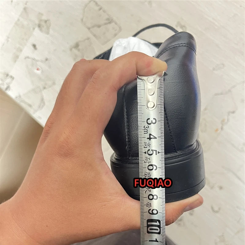 The Pinnacle Ascent: Men’s Leather Elevator Oxford Shoes