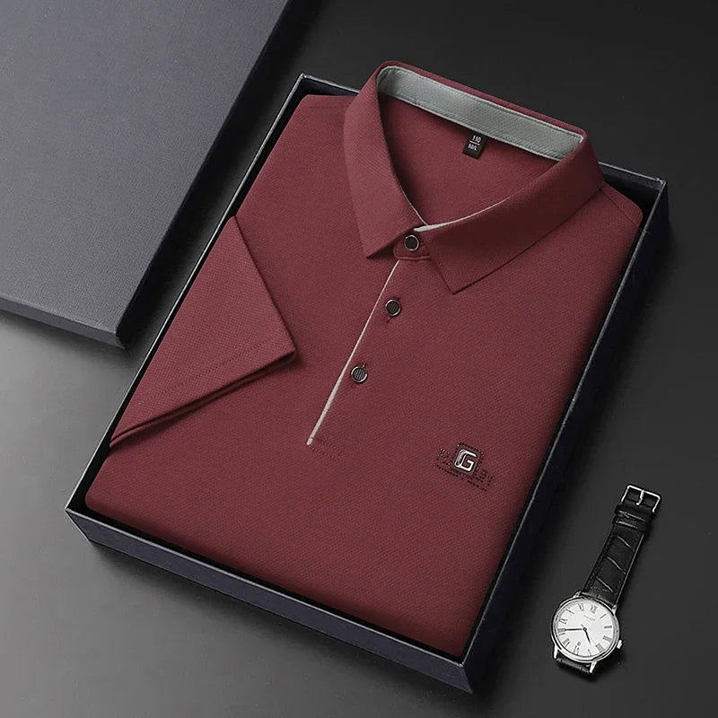 The Elite Crest: Performance Short Sleeve Polo