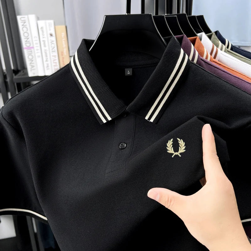 The Harvest Signature: Pure Cotton Embroidery Polo