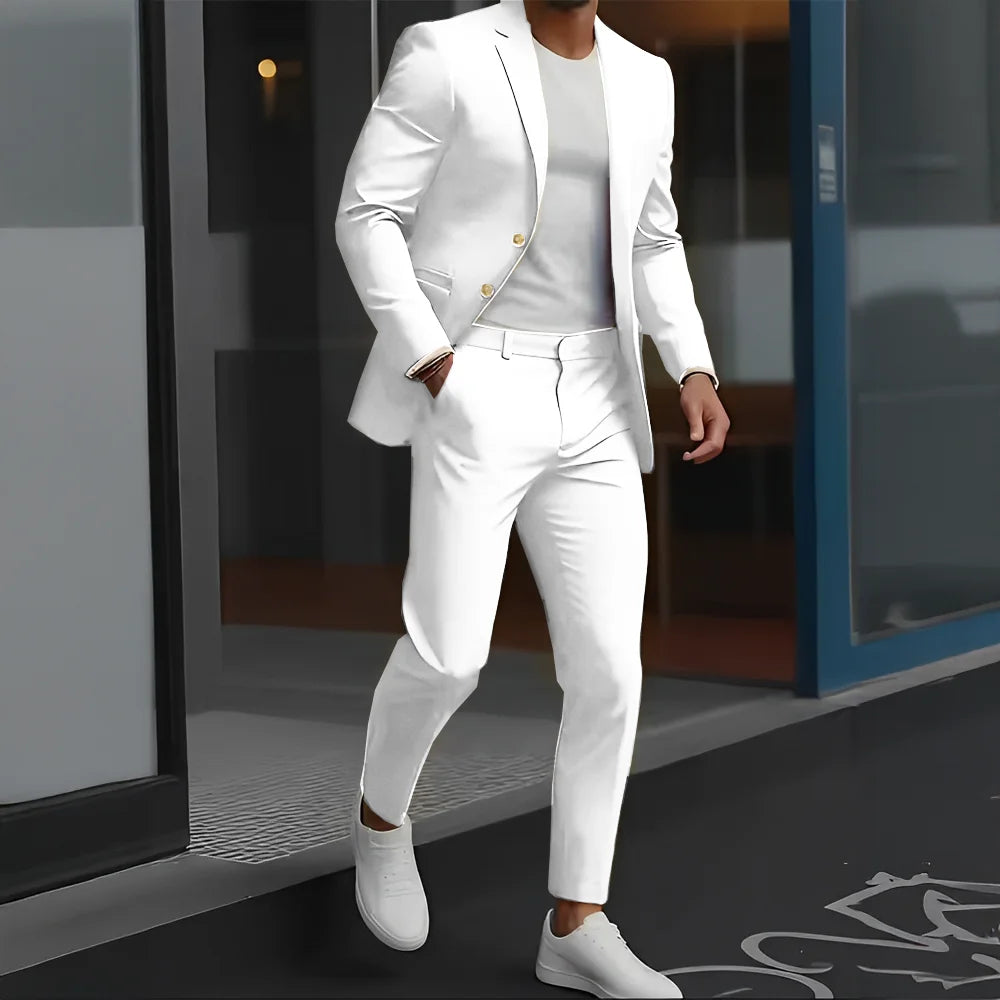The Victoria Promenade: Loose-Fit Wool Formal Suit