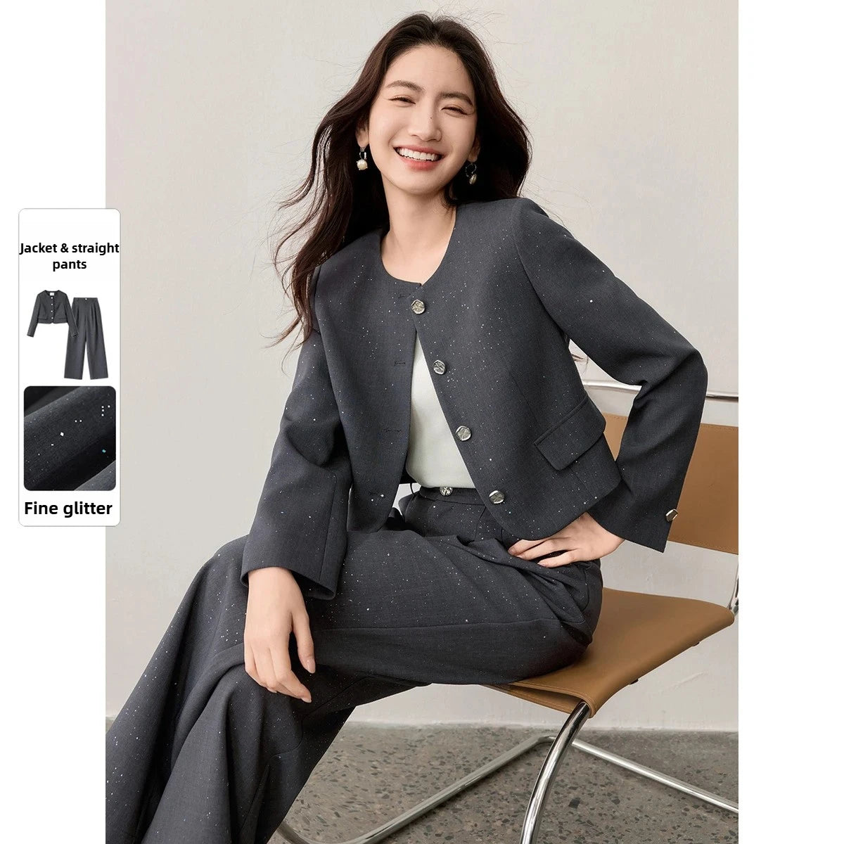 The Minimalist Mogul: Sentubila Metal-Button Straight-Leg Set