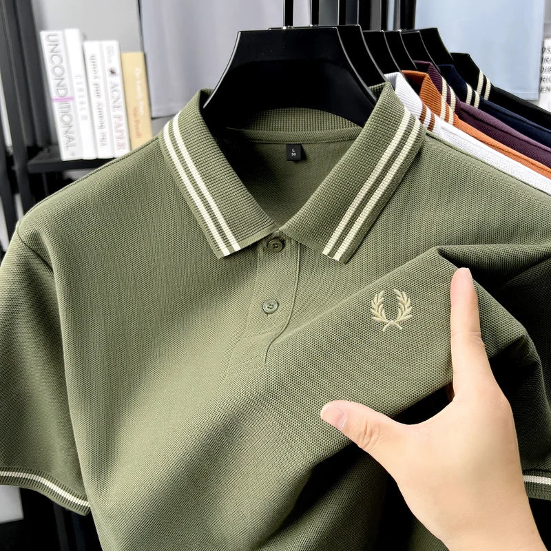 The Harvest Signature: Pure Cotton Embroidery Polo