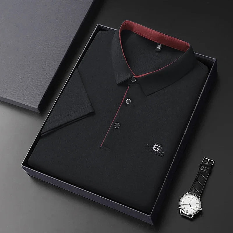 The Elite Crest: Performance Short Sleeve Polo