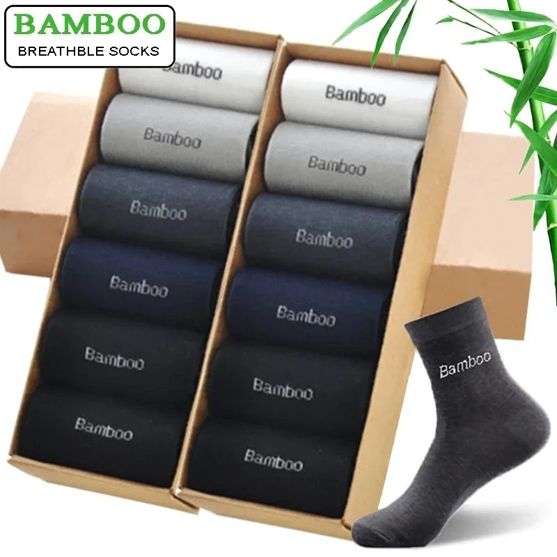 The Bamboo Cloud: 10-Pair Executive Crew Sock Set
