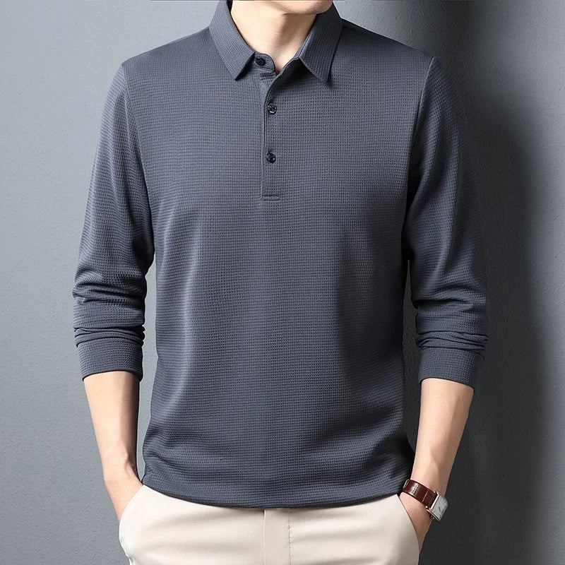 The Executive Versatile: Modern Long Sleeve Polo
