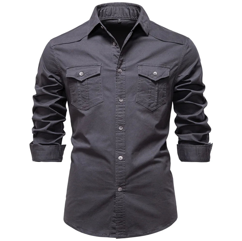 The Indigo Executive: Premium European Denim Shirt