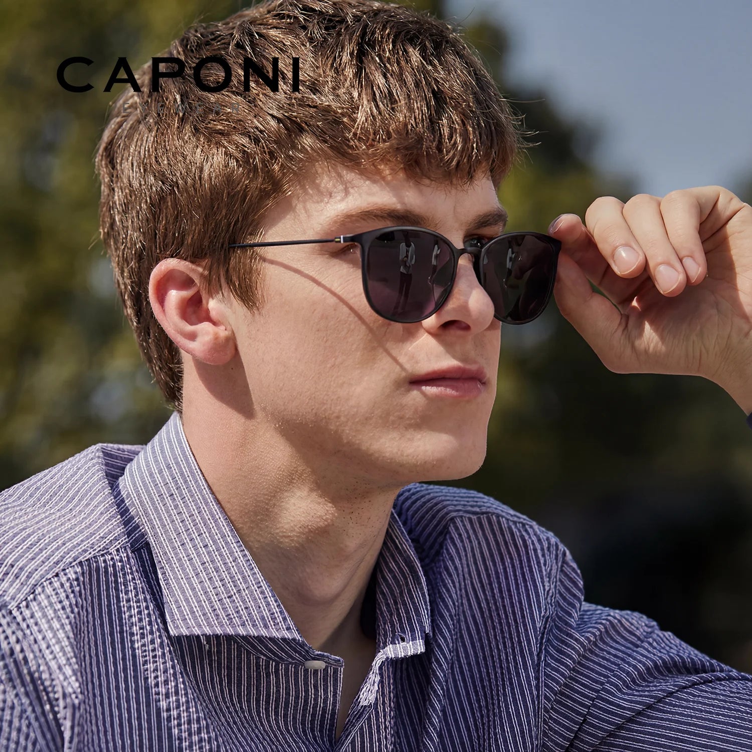 The Stealth Lite: CAPONI Photochromic Titanium Sunglasses