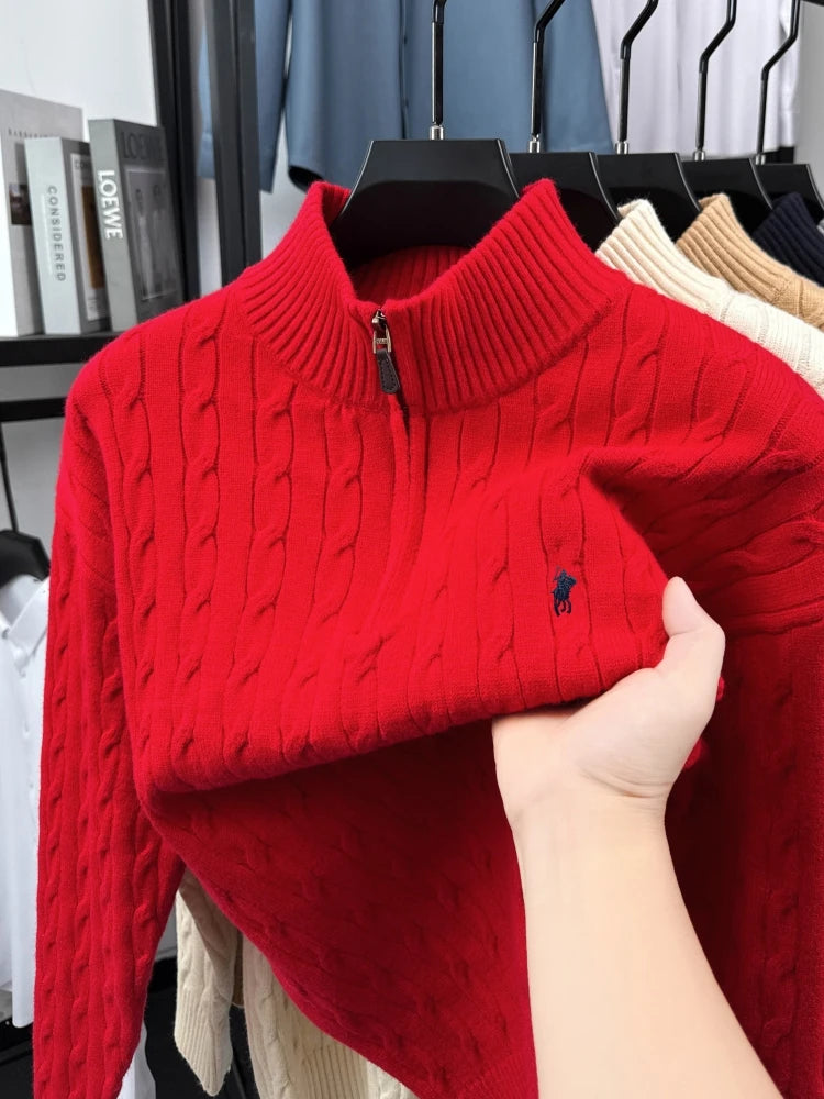 The Icon Crest: Designer Zipper Pullover