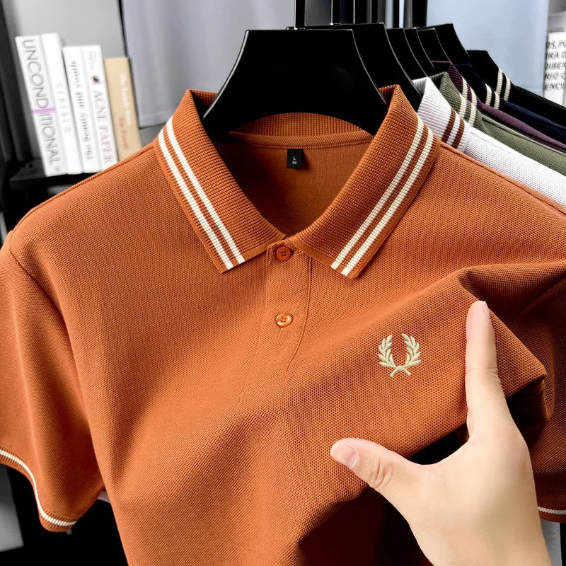 The Harvest Signature: Pure Cotton Embroidery Polo