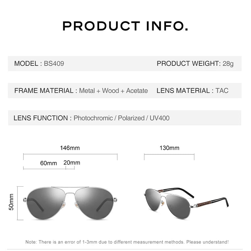 The Arboreal Pilot: CAPONI Polarized Wood-Accent Sunglasses