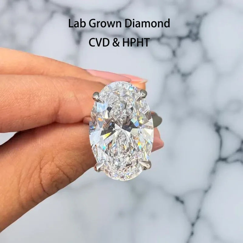 The Sovereign Solitaire: 10-Carat Oval IGI Certified Diamond Ring