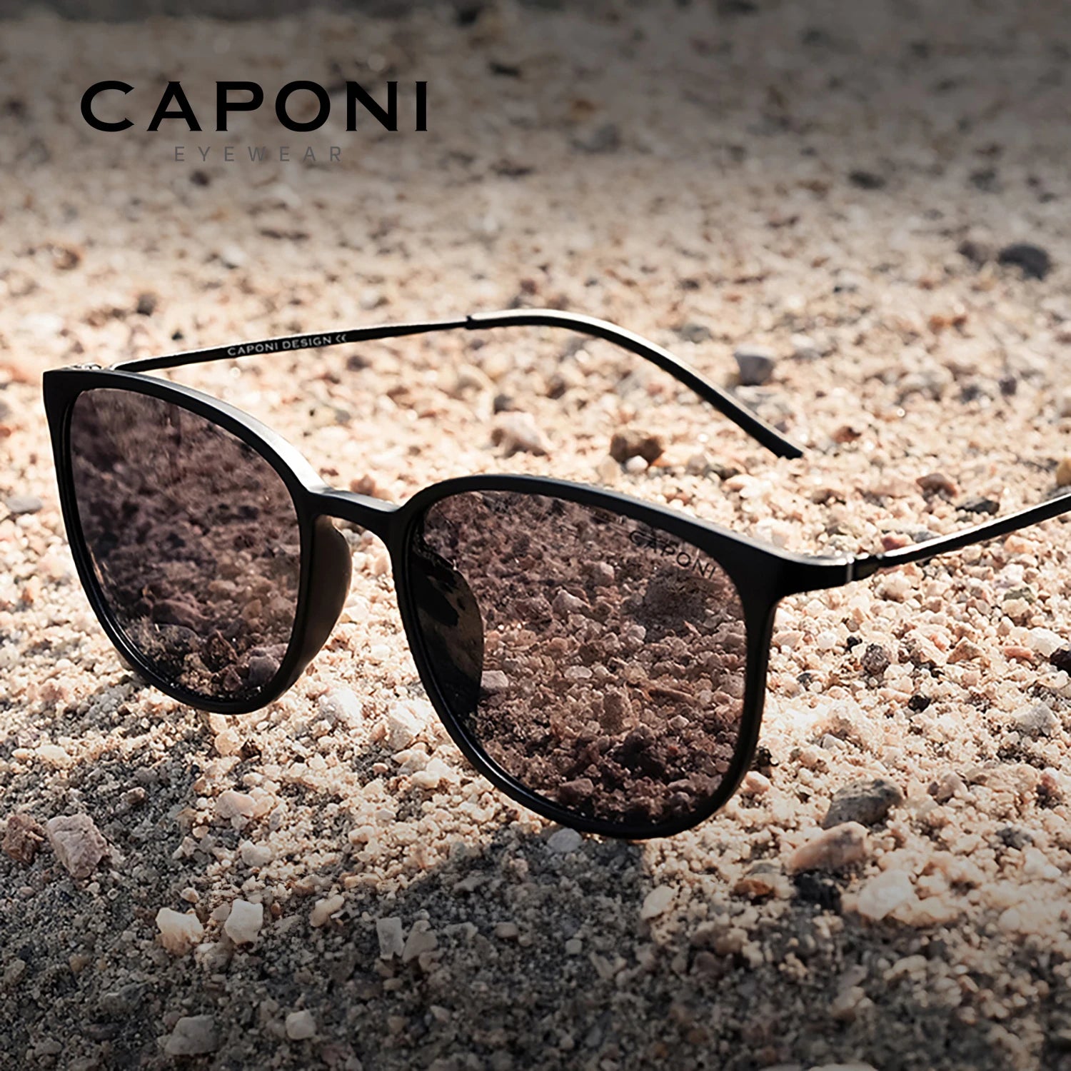 The Stealth Lite: CAPONI Photochromic Titanium Sunglasses