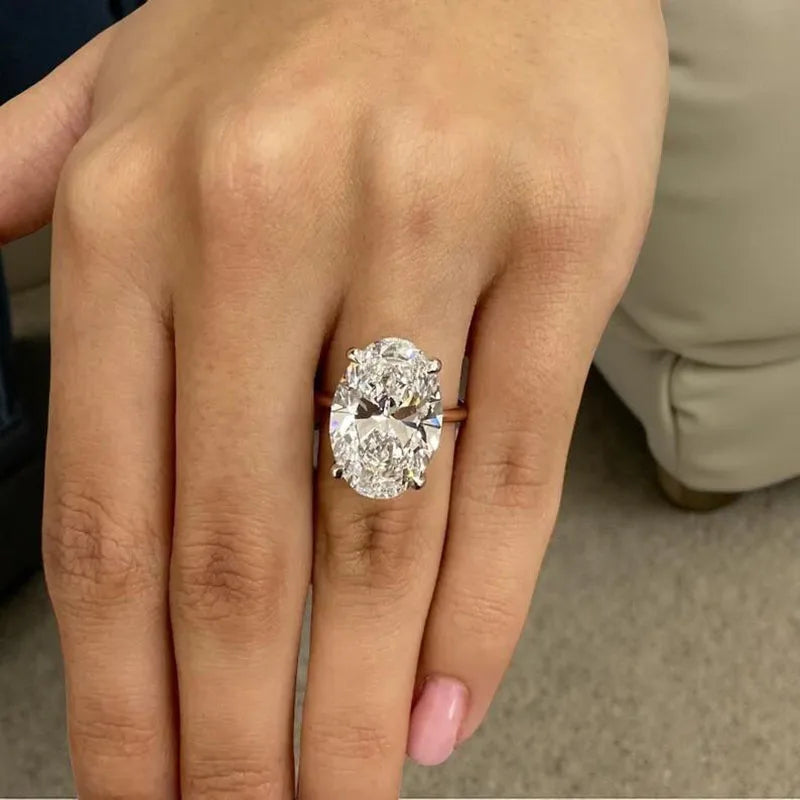 The Sovereign Solitaire: 10-Carat Oval IGI Certified Diamond Ring