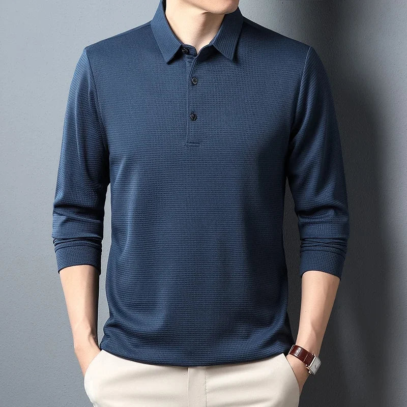 The Executive Versatile: Modern Long Sleeve Polo