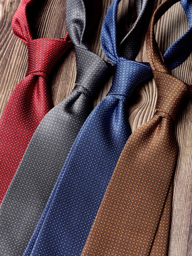 The Geometric Icon: SFFZ "H" Motif Luxury Silk Tie