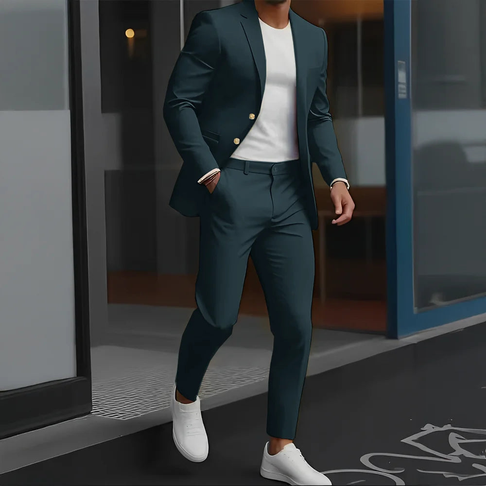 The Victoria Promenade: Loose-Fit Wool Formal Suit
