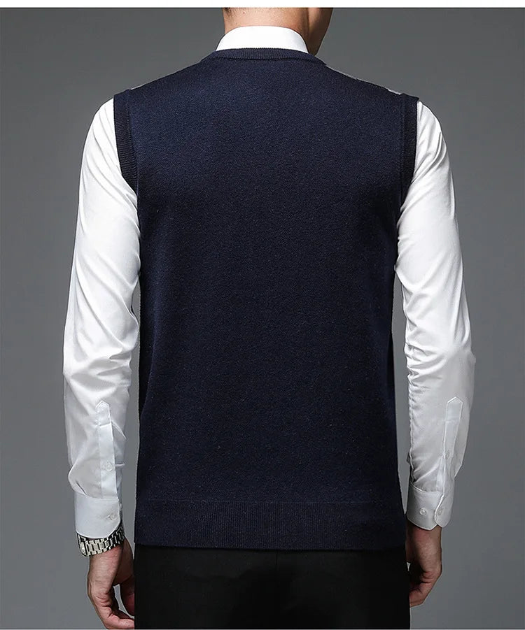 The Seoul Scholar: Argyle Plaid Knitted Vest