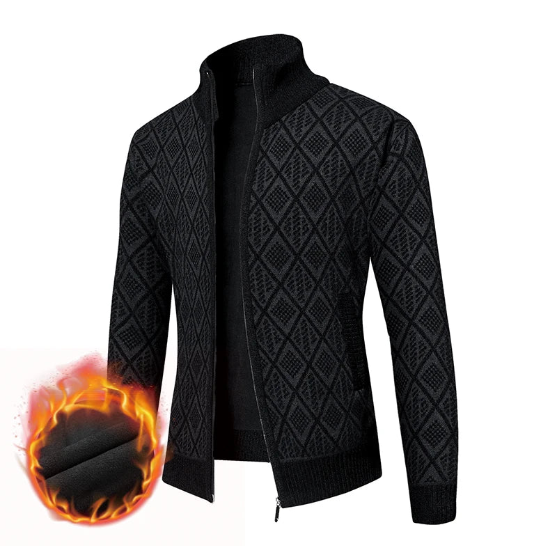 The Tokyo Loft: Thick Velvet Zip Cardigan