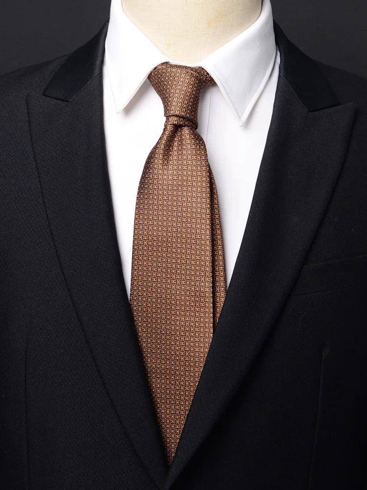 The Geometric Icon: SFFZ "H" Motif Luxury Silk Tie