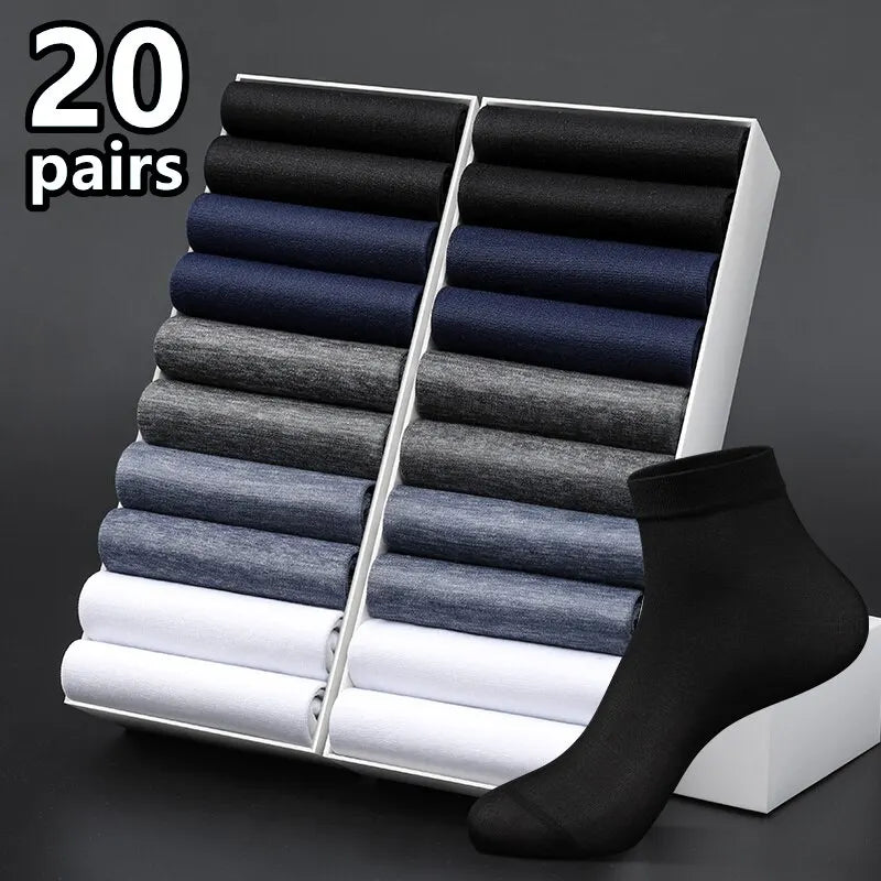 The Arctic Breeze: 20-Pack Ultra-Thin Ice Silk Business Socks