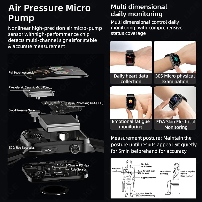 The Apex Connect: 2026 Executive AMOLED Smartwatch with ECG