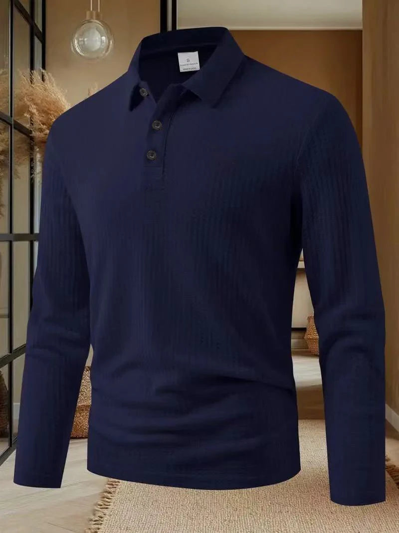 The Corporate Edge: Premium Long-Sleeve Polo