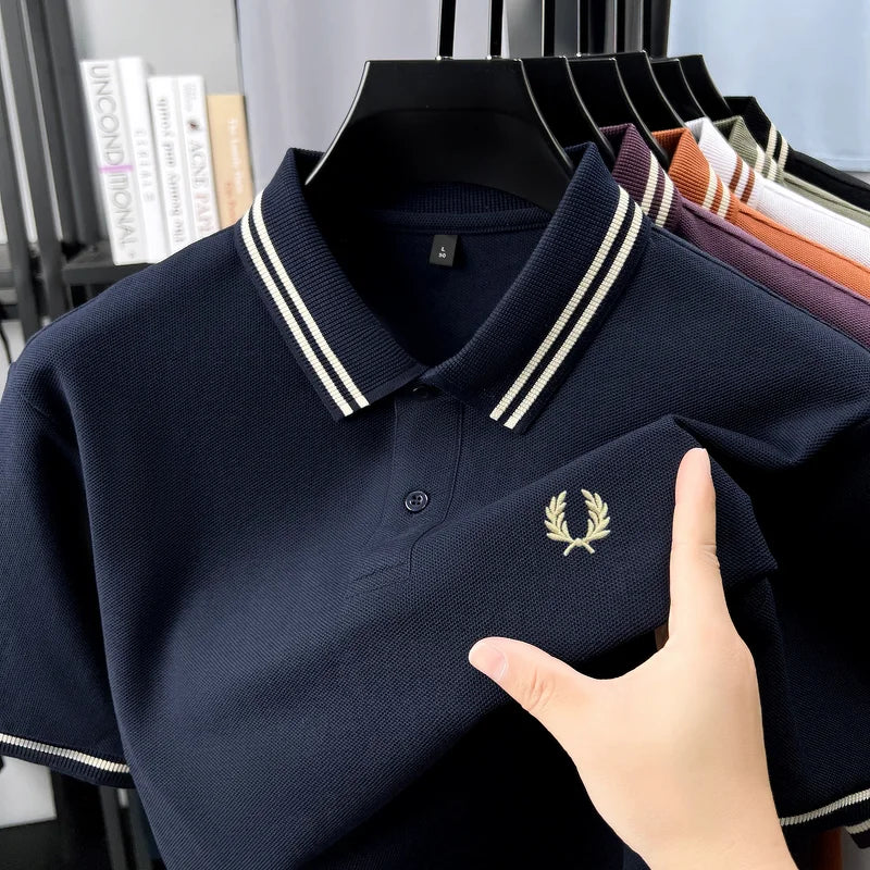 The Harvest Signature: Pure Cotton Embroidery Polo