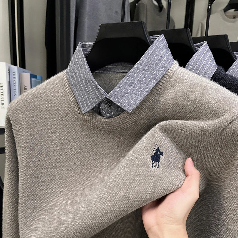 The Dual Heritage: Fake Two-Piece Pullover