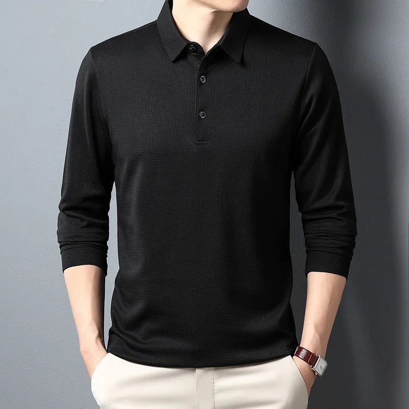 The Executive Versatile: Modern Long Sleeve Polo