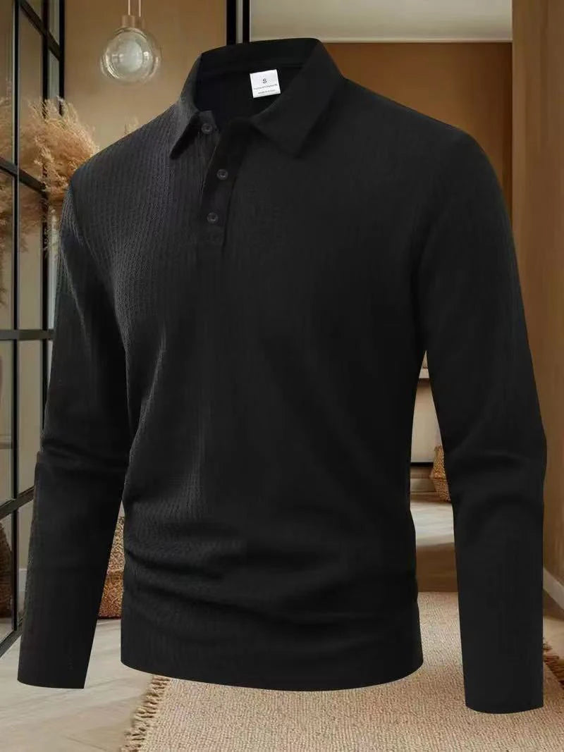 The Corporate Edge: Premium Long-Sleeve Polo