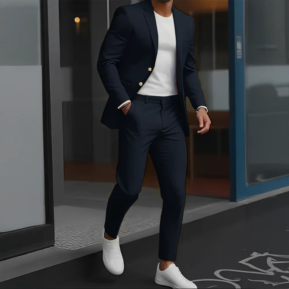 The Victoria Promenade: Loose-Fit Wool Formal Suit
