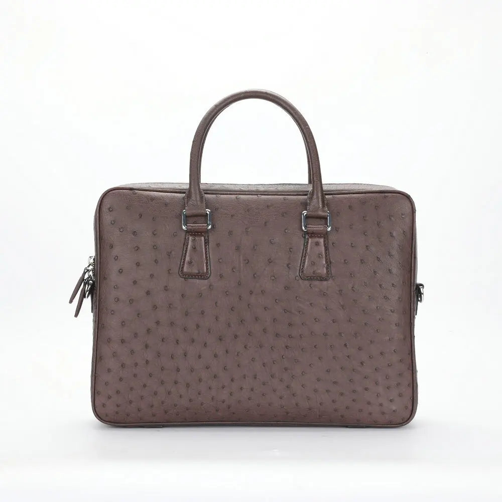 The Savanna Elite: South African Ostrich-Texture Briefcase