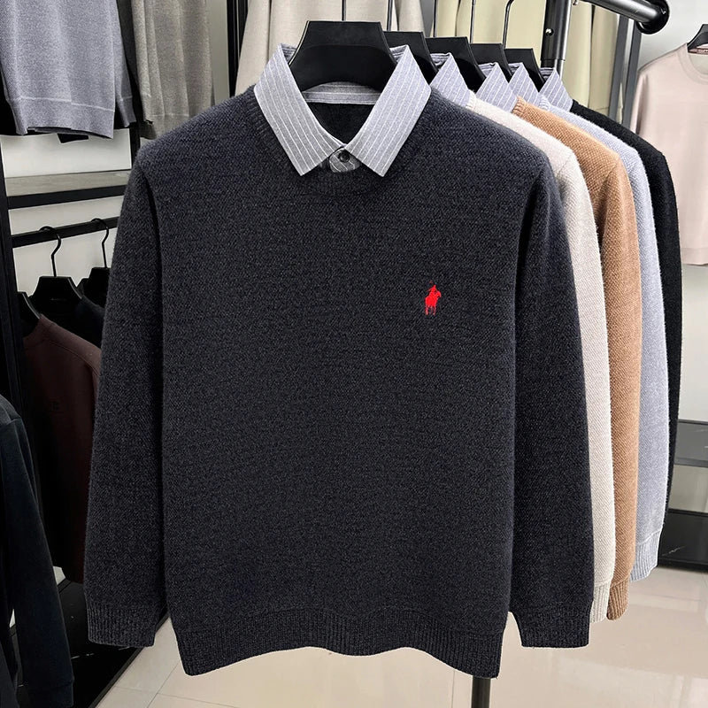 The Dual Heritage: Fake Two-Piece Pullover