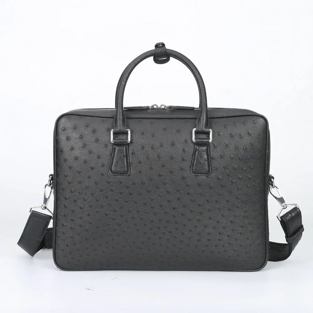 The Savanna Elite: South African Ostrich-Texture Briefcase