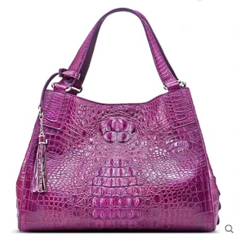 The Autumn Sovereign: KEXIMA Handcrafted Crocodile Leather Tote