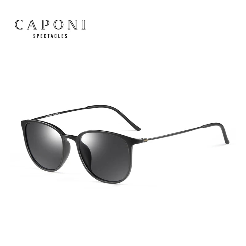 The Stealth Lite: CAPONI Photochromic Titanium Sunglasses