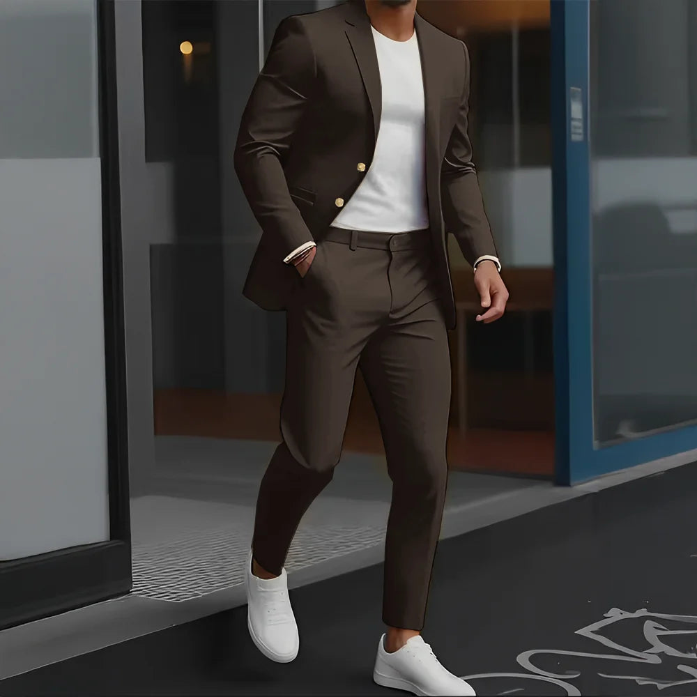 The Victoria Promenade: Loose-Fit Wool Formal Suit