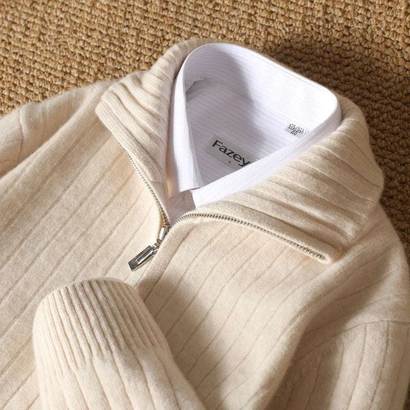 The Continental Shield: Merino Lapel Cardigan