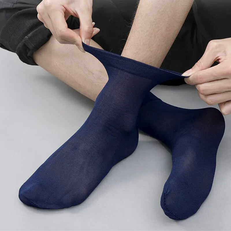 The Arctic Breeze: 20-Pack Ultra-Thin Ice Silk Business Socks
